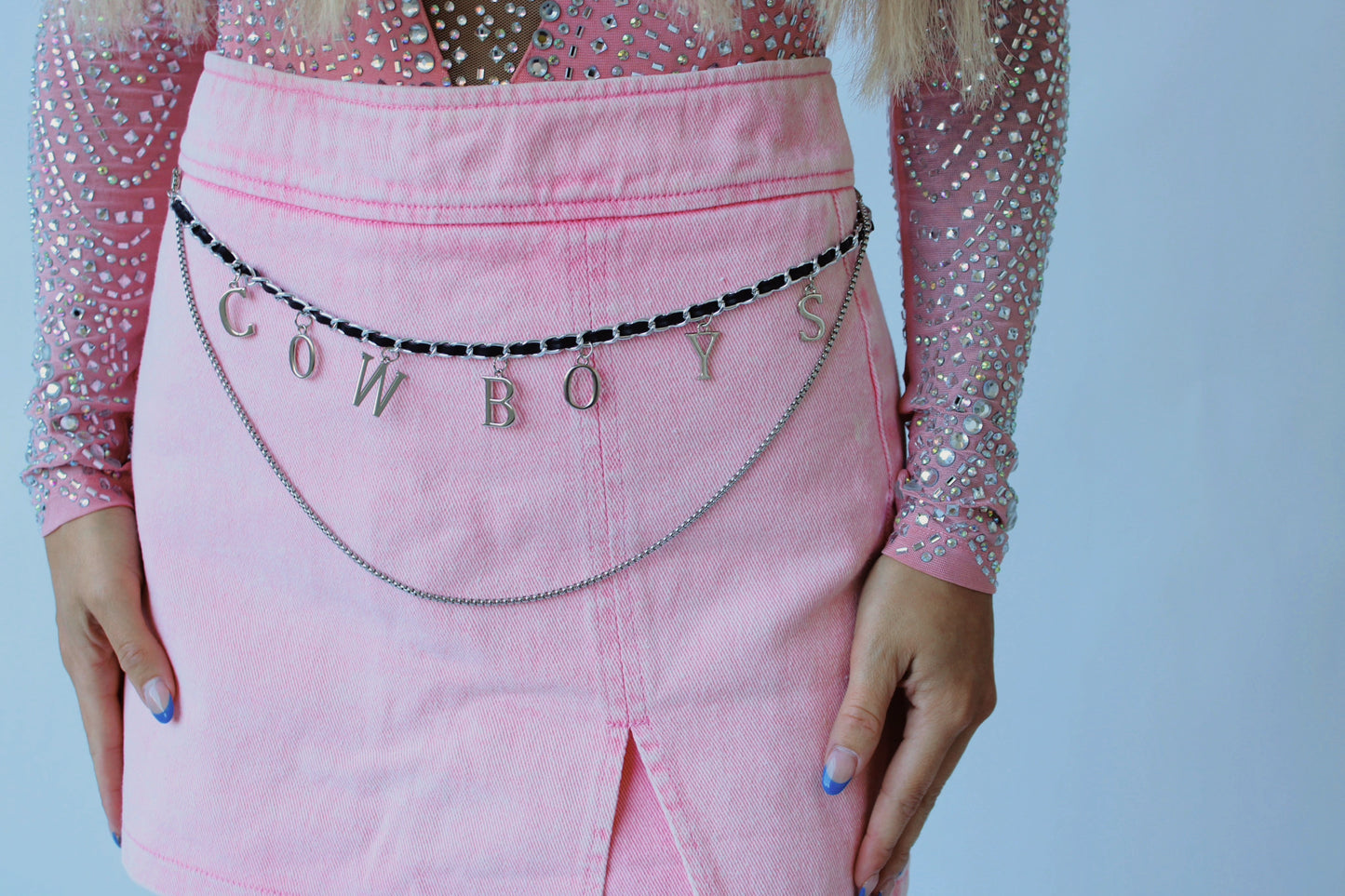 Blushin' Around Pink Denim Skort