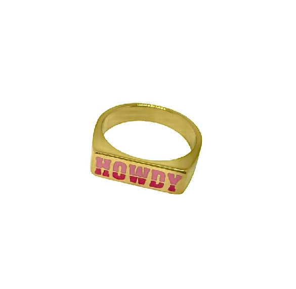 Howdy Gold Ring
