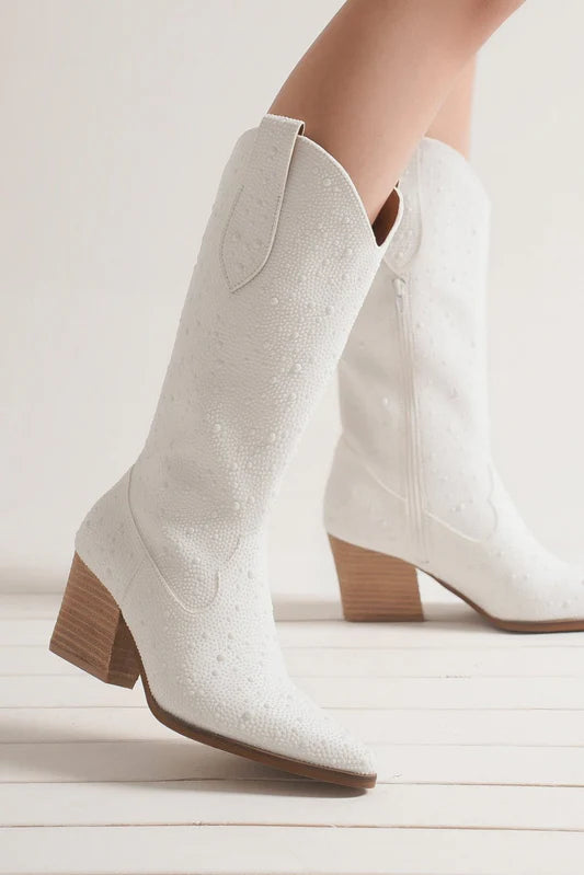 Luxe Pearl Western Boot