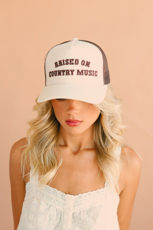 Raised on country Two Tone Trucker Hat