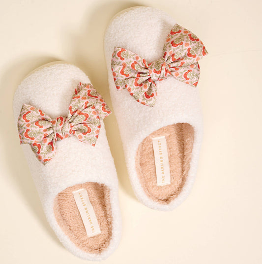 Fuzzy Slippers - Everbloom Dusty Rose