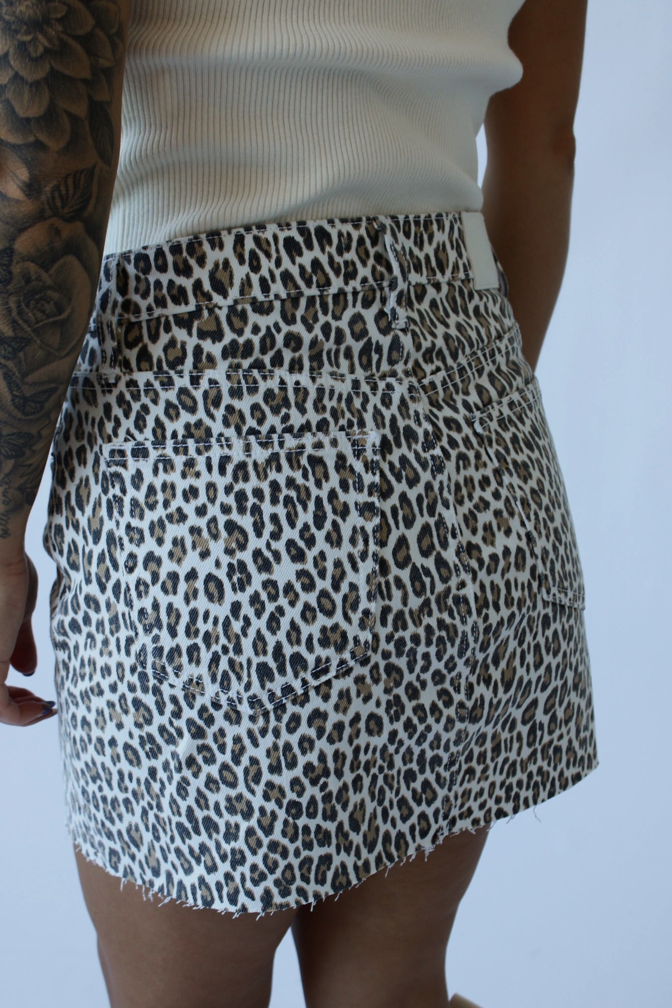 Coming Soon! The Peyton White Cheetah Mini Skirt