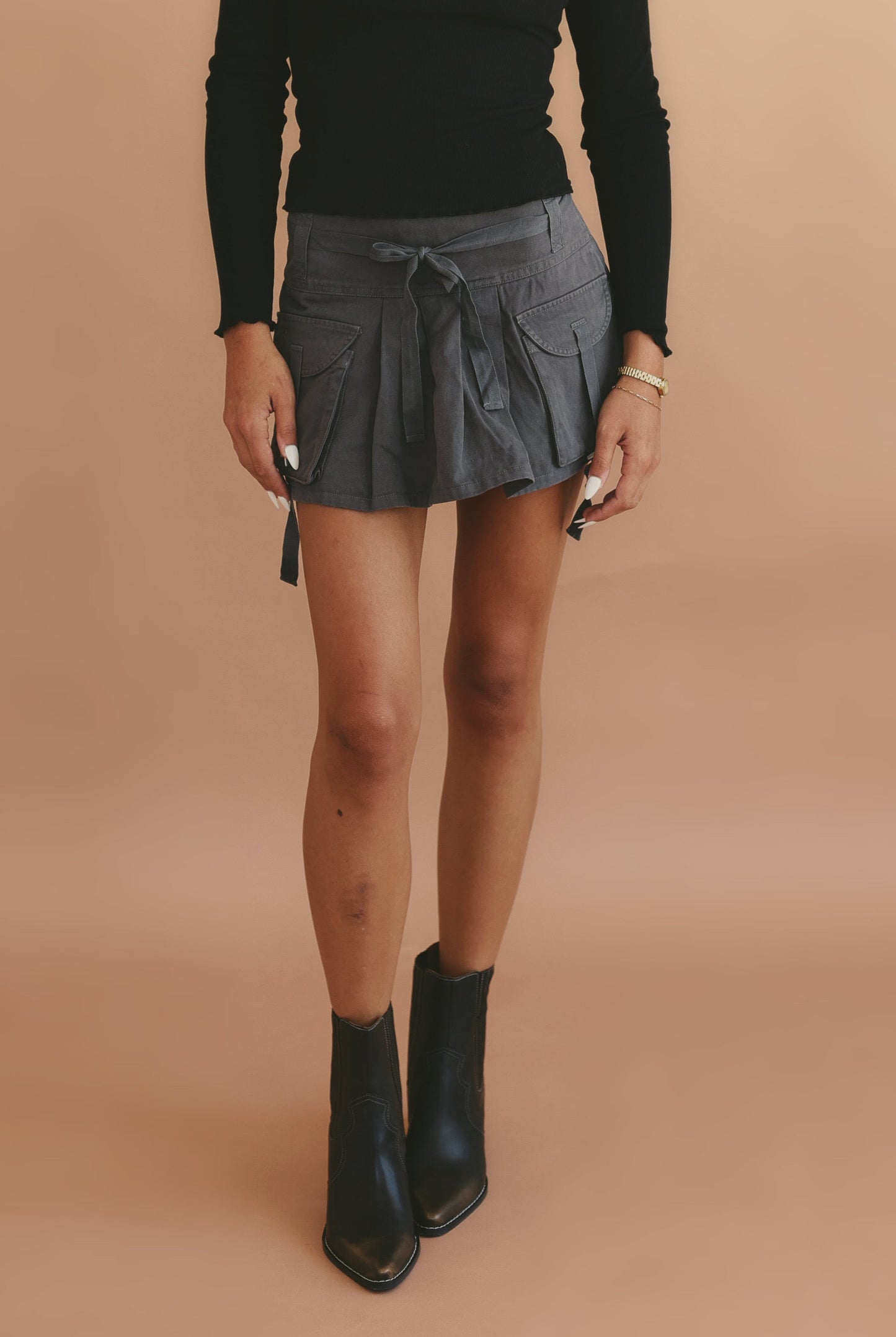 Bad Habit Cargo Skort 🩶