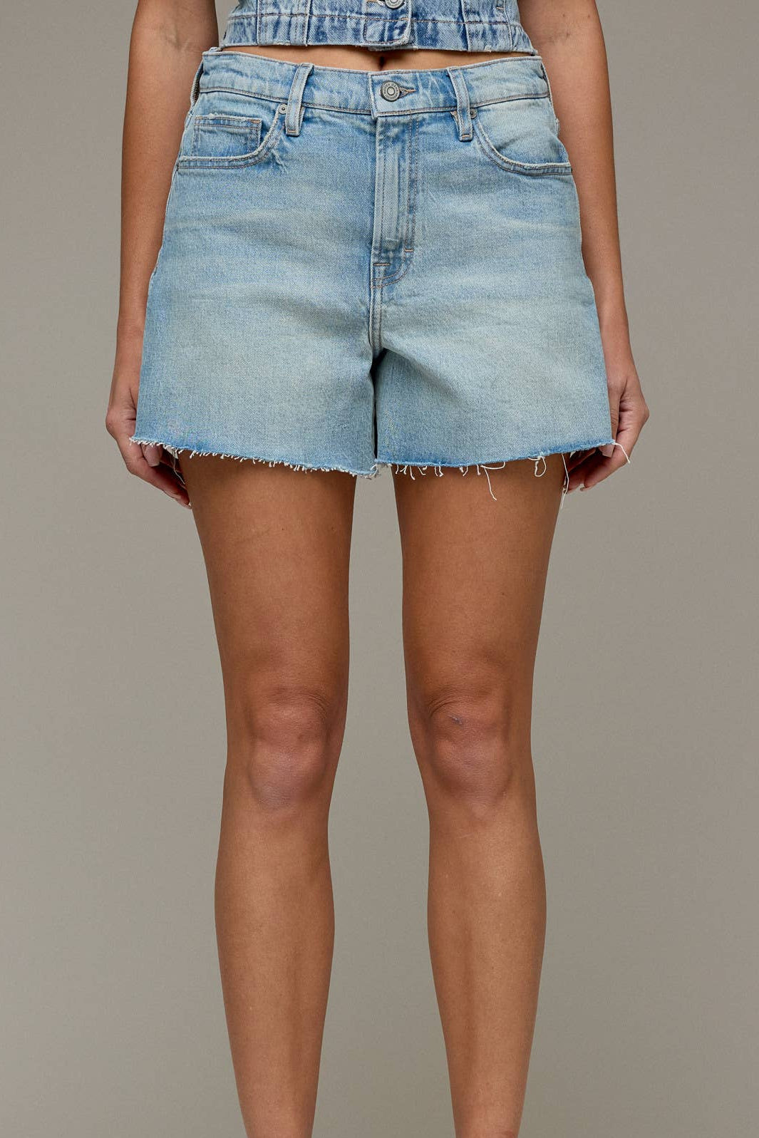 Take It Easy A-Line Denim Shorts