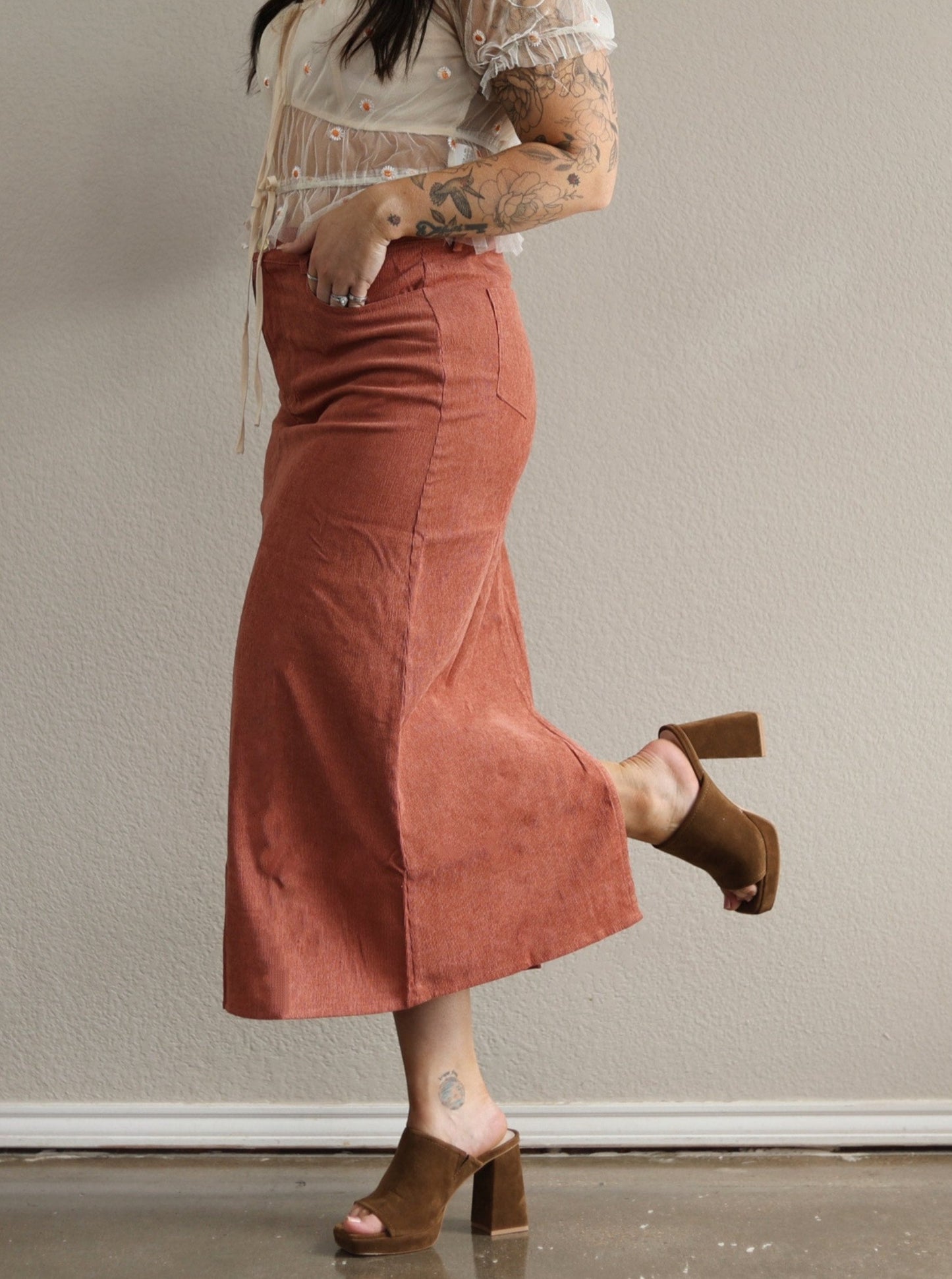 Layla Cord Maxi Skirt