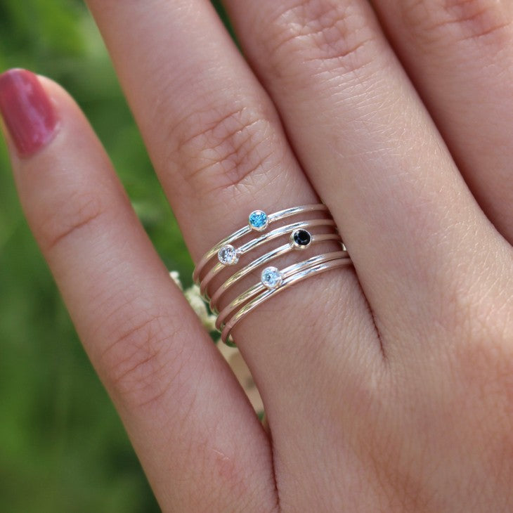 Clear Crystal Stackable Ring