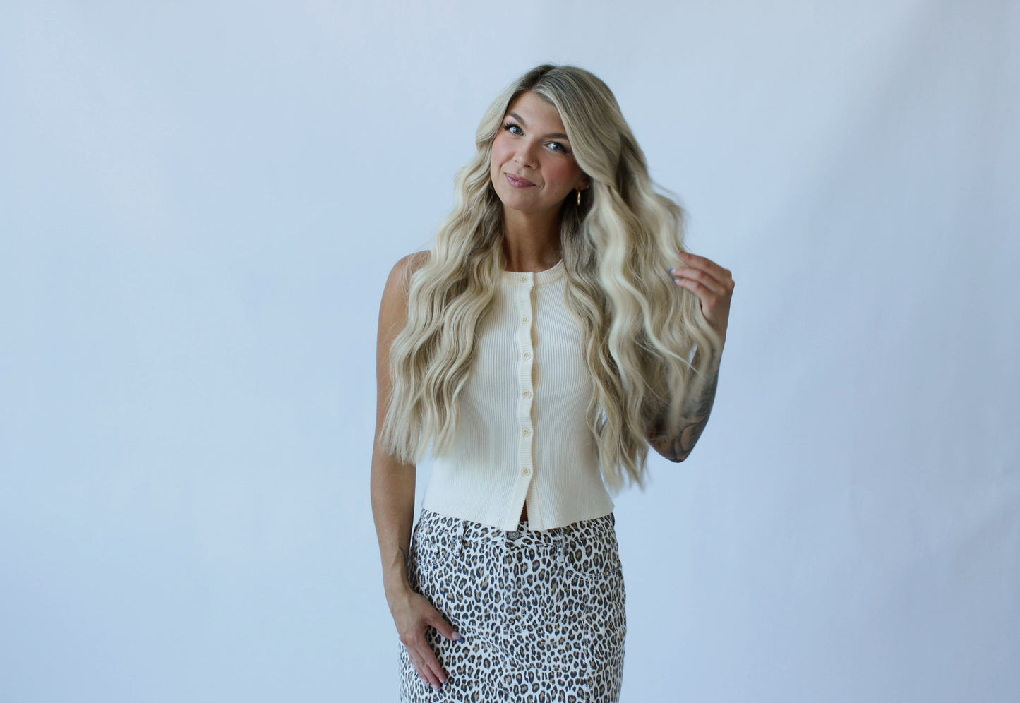 Coming Soon! The Peyton White Cheetah Mini Skirt