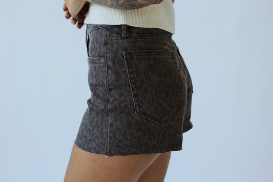 The Logan Brown Cheetah High Rise Shorts