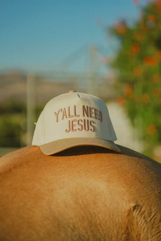 Y'ALL NEED JESUS Two Tone Trucker Hat