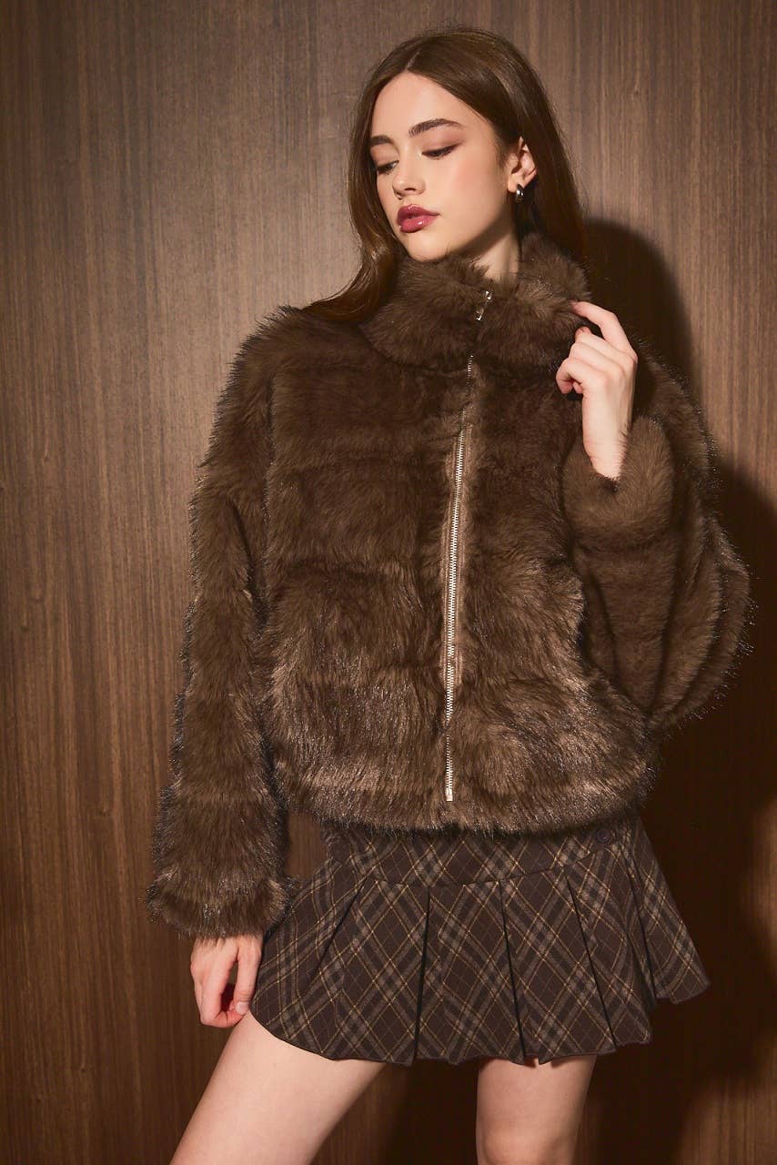 Brown Sugar Faux Fur Jacket